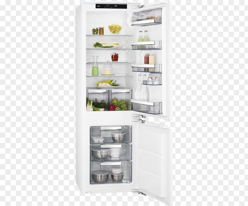 Refrigerator AEG SCE81821LC Refrigerator-Freezer, White Freezers Aeg Recessed Cm. 56 H 177 PNG