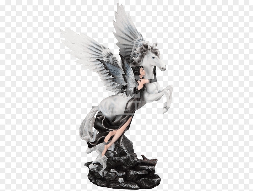 Unicorn Statue Figurine Winged Pegasus PNG
