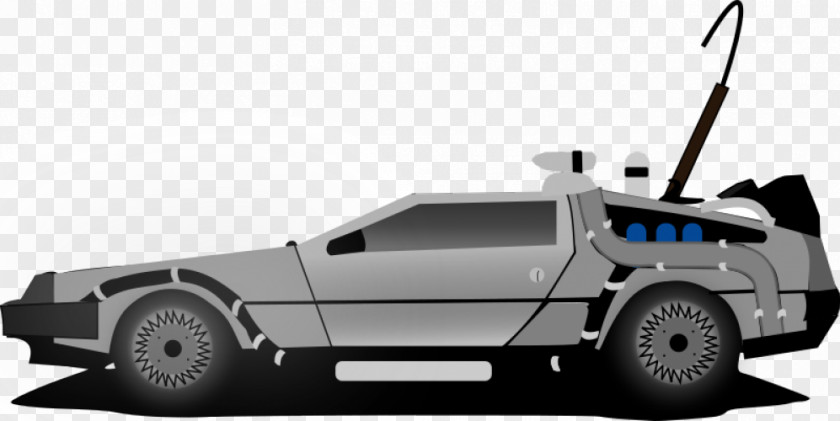 Car Vector Marty McFly DeLorean DMC-12 Back To The Future Time Machine Clip Art PNG
