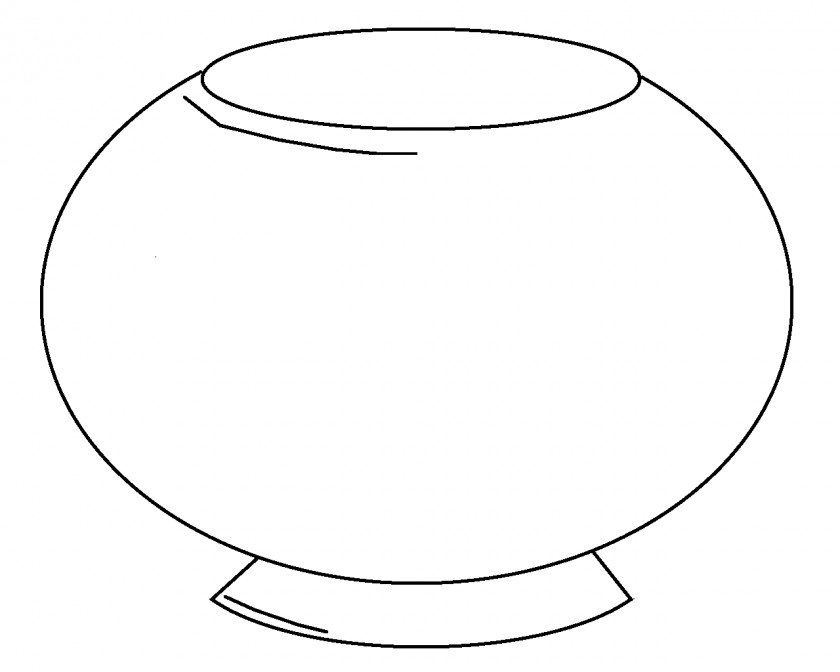 Printable Fish Bowl Black And White Circle Area Angle PNG