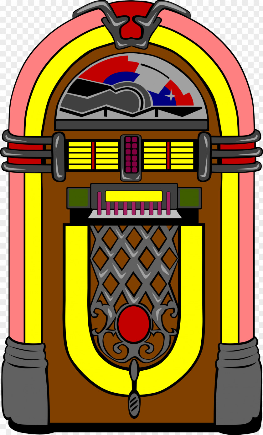 Retro Time Jukebox Clip Art PNG