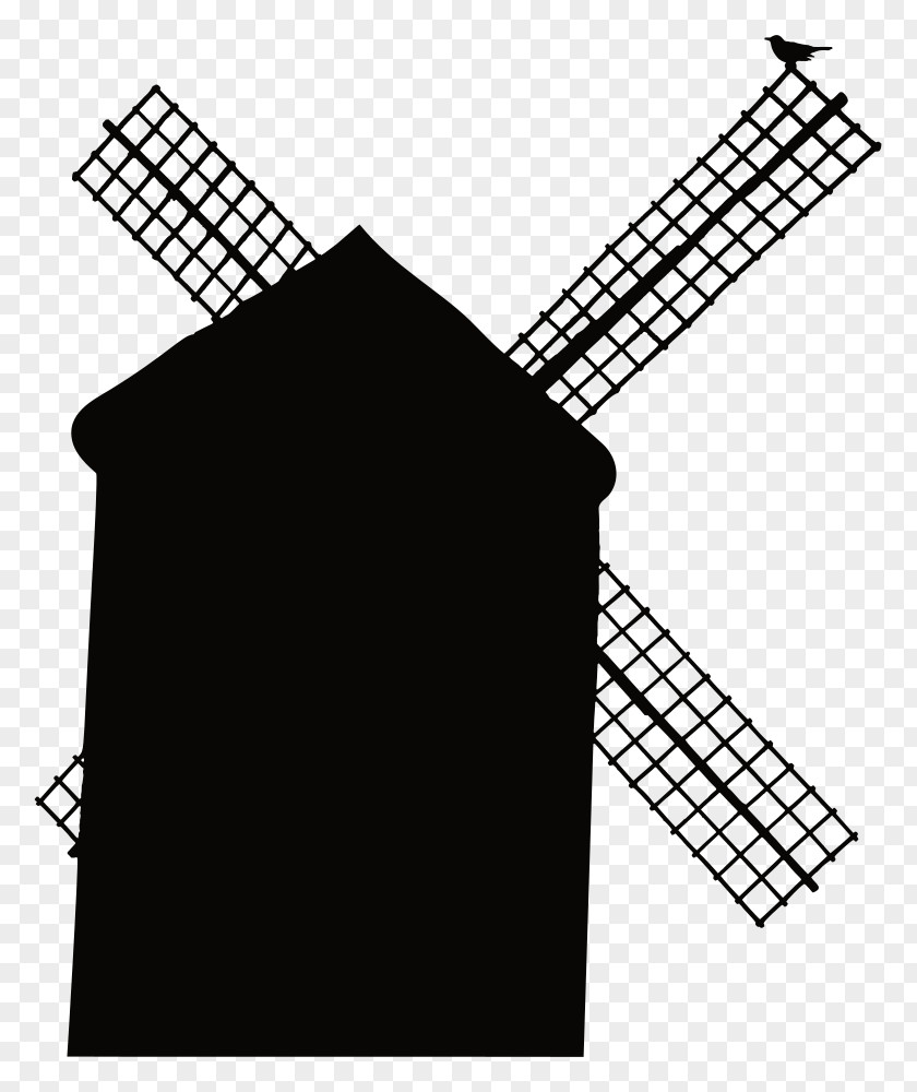 Silhouette Windmill PNG