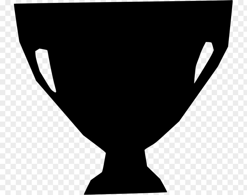 Trophy Clipart Black Silhouette White PNG