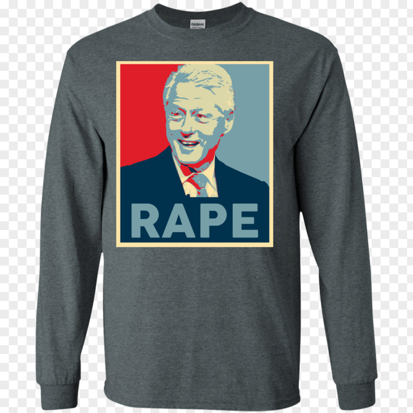 Bill Clinton Long-sleeved T-shirt Hoodie Gildan Activewear PNG