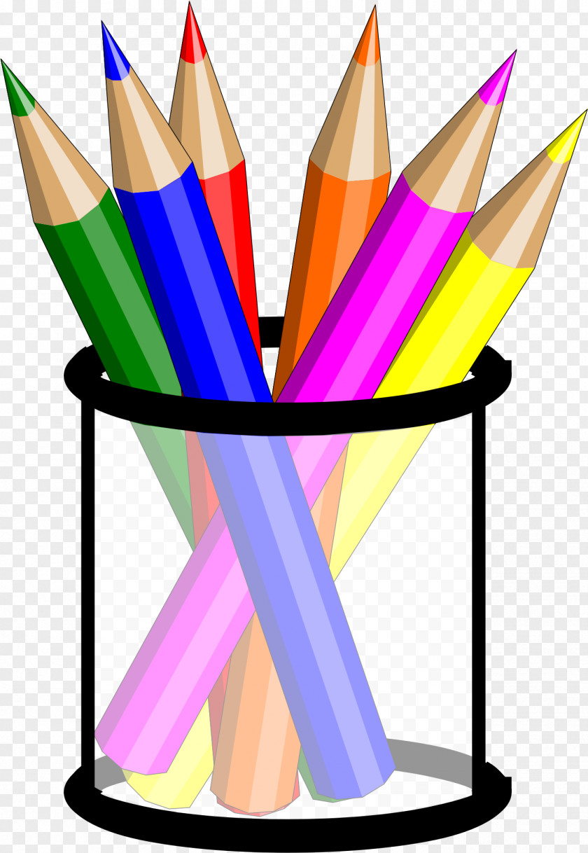 CRAYONS Colored Pencil Drawing Clip Art PNG