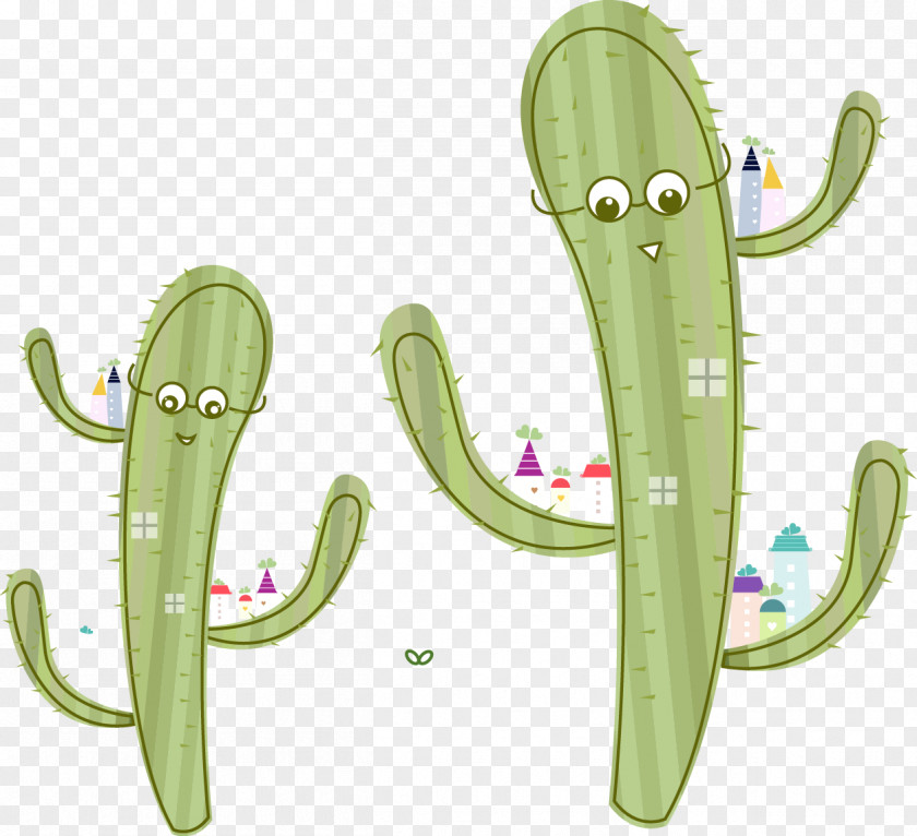 Cute Cartoon Cactus Cactaceae Illustration PNG