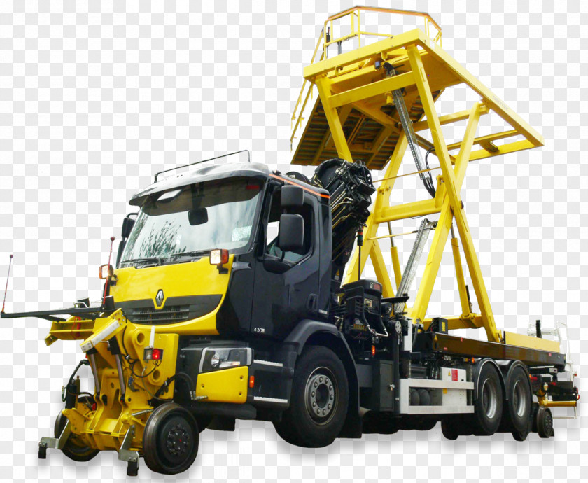Crane Truck Machine Transport Road PNG