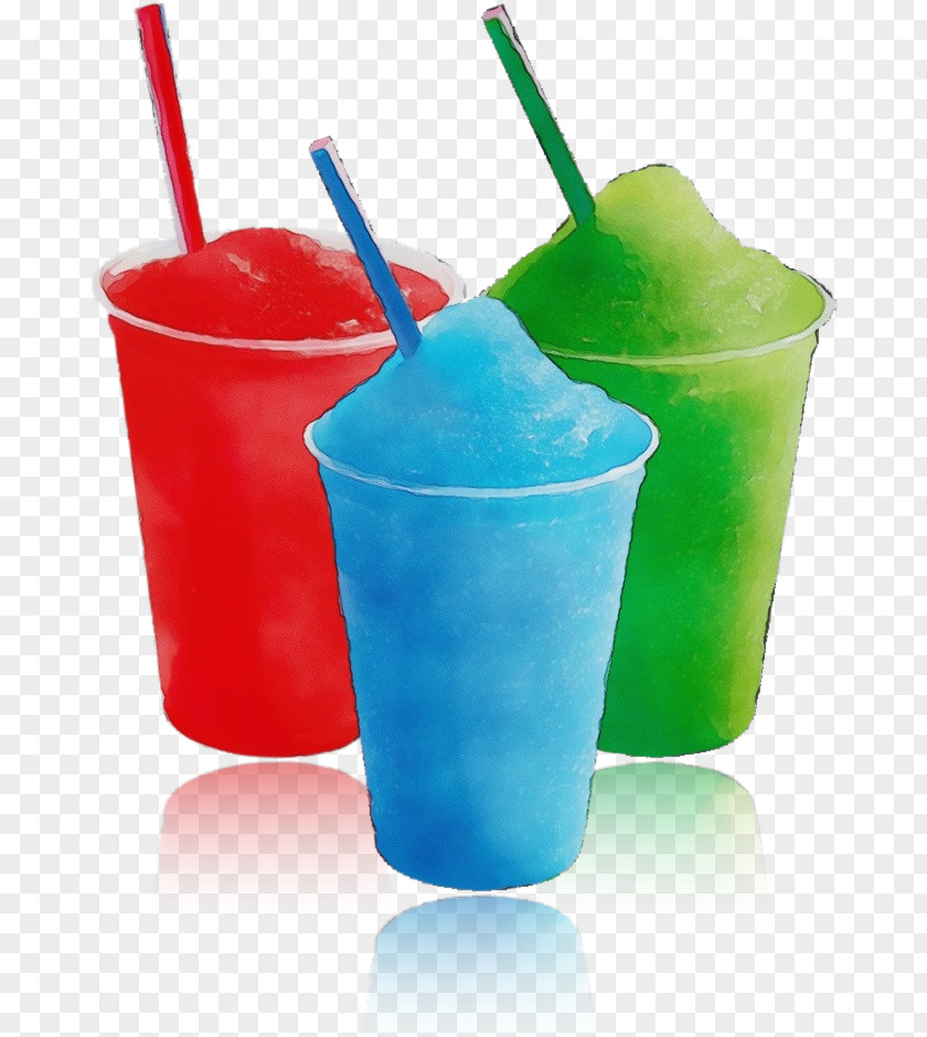 Grattachecca Cocktail Garnish Drink Slush Non-alcoholic Beverage Drinking Straw Blue Hawaii PNG