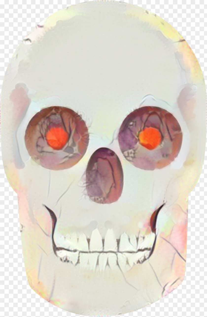 Skull Bone Red PNG