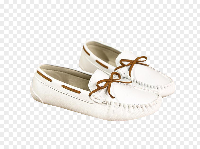 White Peas Shoes Flat Material Slip-on Shoe Ballet Leather PNG