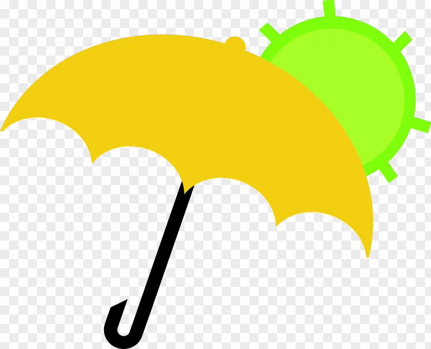 Yellow Simple Umbrella Decorative Pattern Clip Art PNG