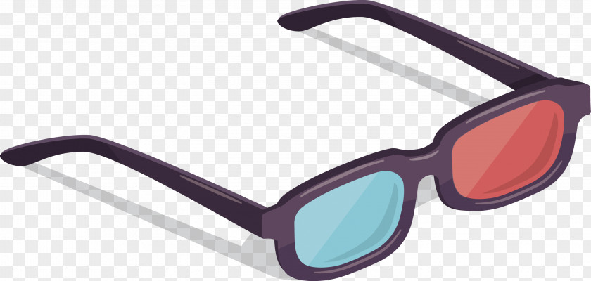 3D Glasses Vector Film Stereoscopy Cinema Polarized System PNG