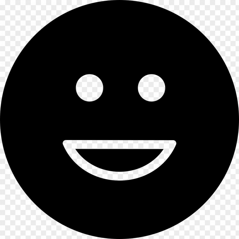 Black And White Smiley Head PNG