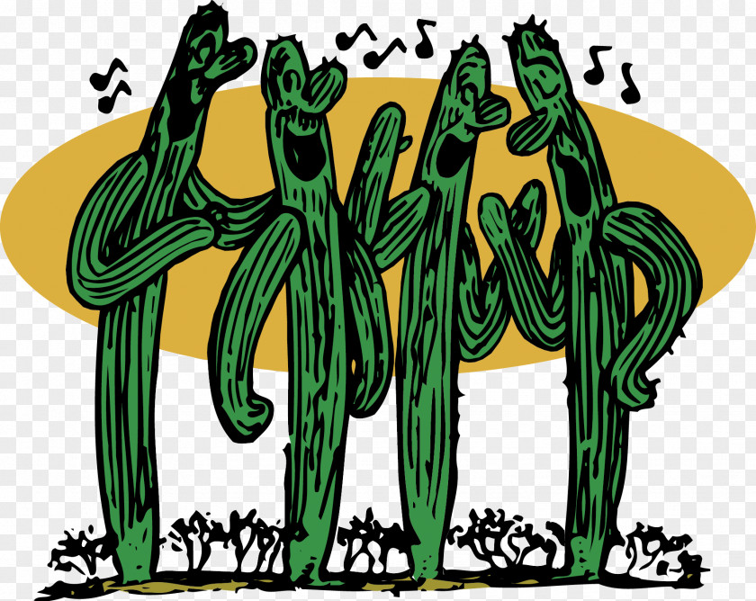 Horse Tree Logo Singing Illustration PNG