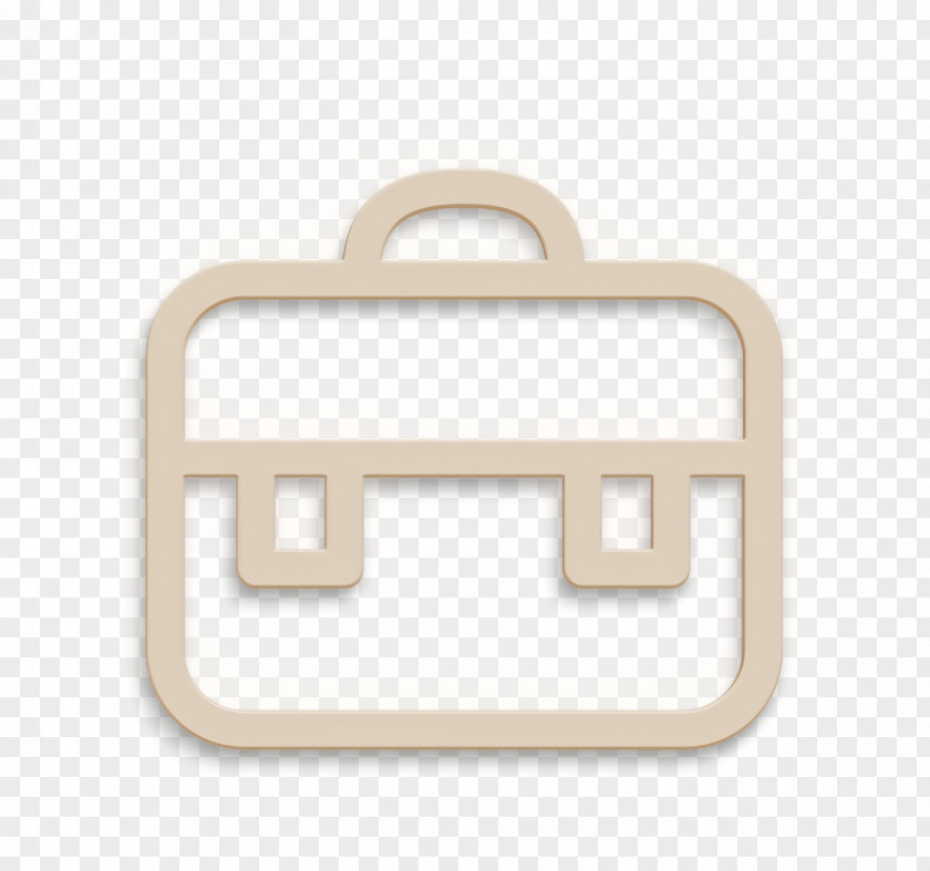 Rectangle Metal Bag Icon Briefcase Business PNG