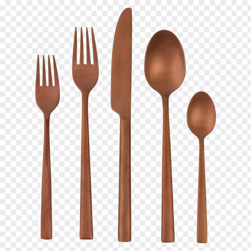 Salad Fork Knife Wooden Spoon Table Cutlery PNG