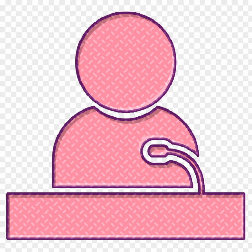 Speaker Giving A Lecture On Stand Icon Humans 3 PNG
