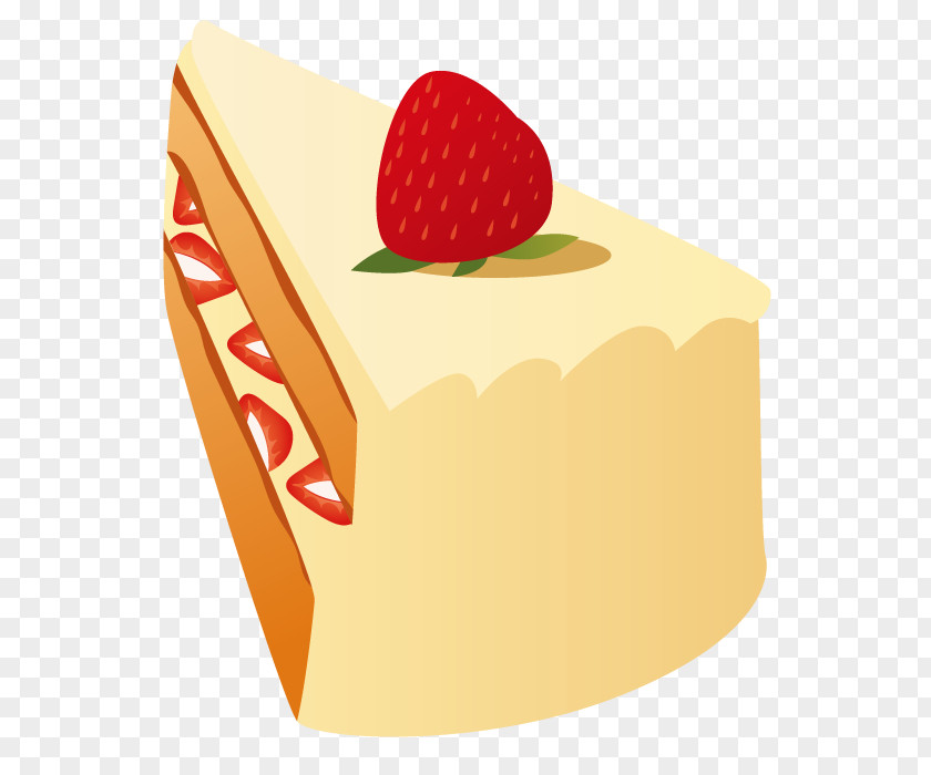 Vector Painted Strawberry Dessert PNG