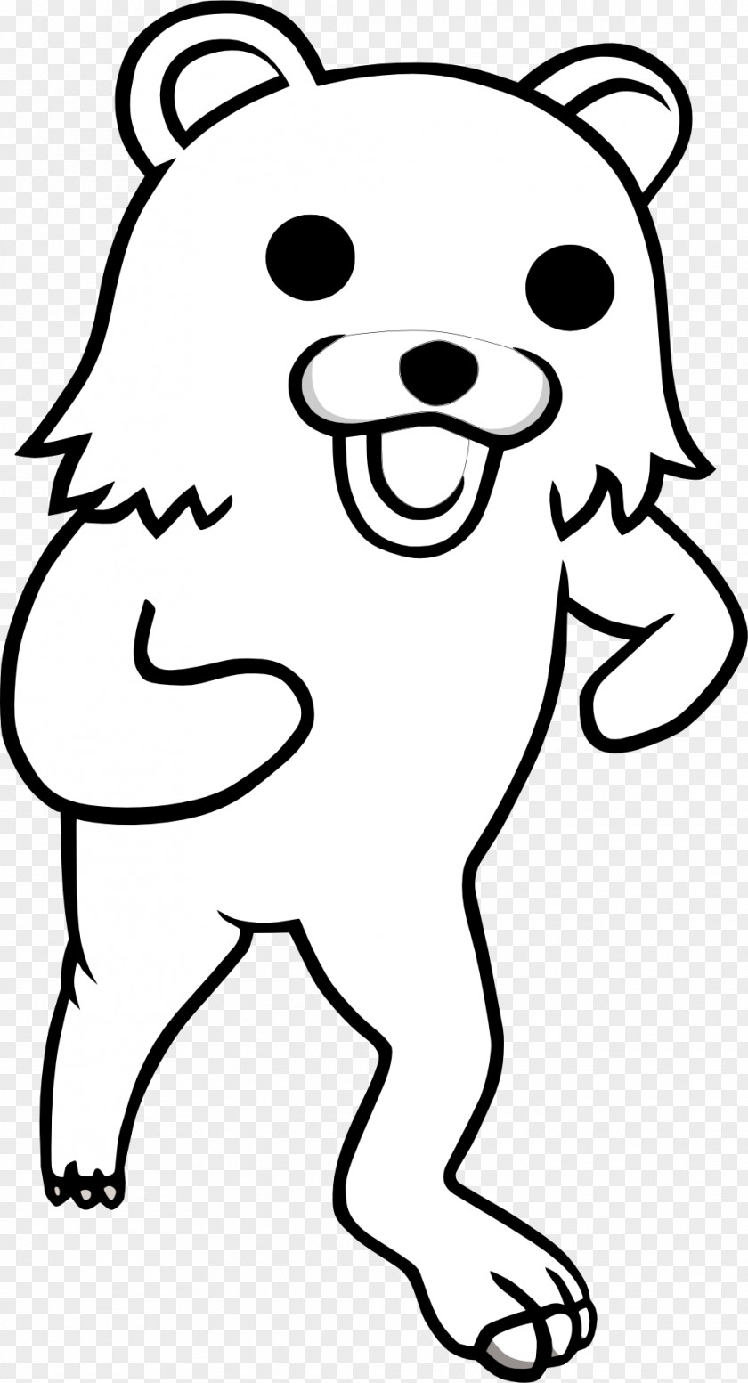 Black And White Line Art American Bear Domo Car Sticker PNG