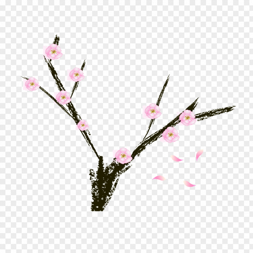 Cartoon Plum Blossom Petal PNG