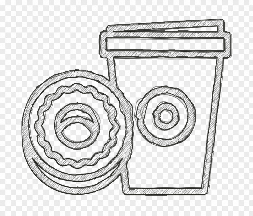 Coffee Icon Donut Paper Cup PNG