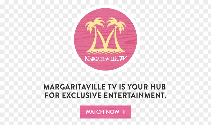 Jimmy Buffett's Margaritaville Logo Brand Pink M Font PNG