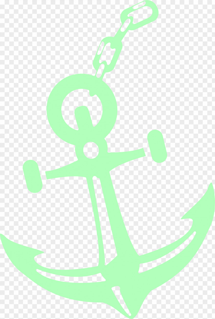 Little Fresh Green Boat Anchor Clip Art PNG