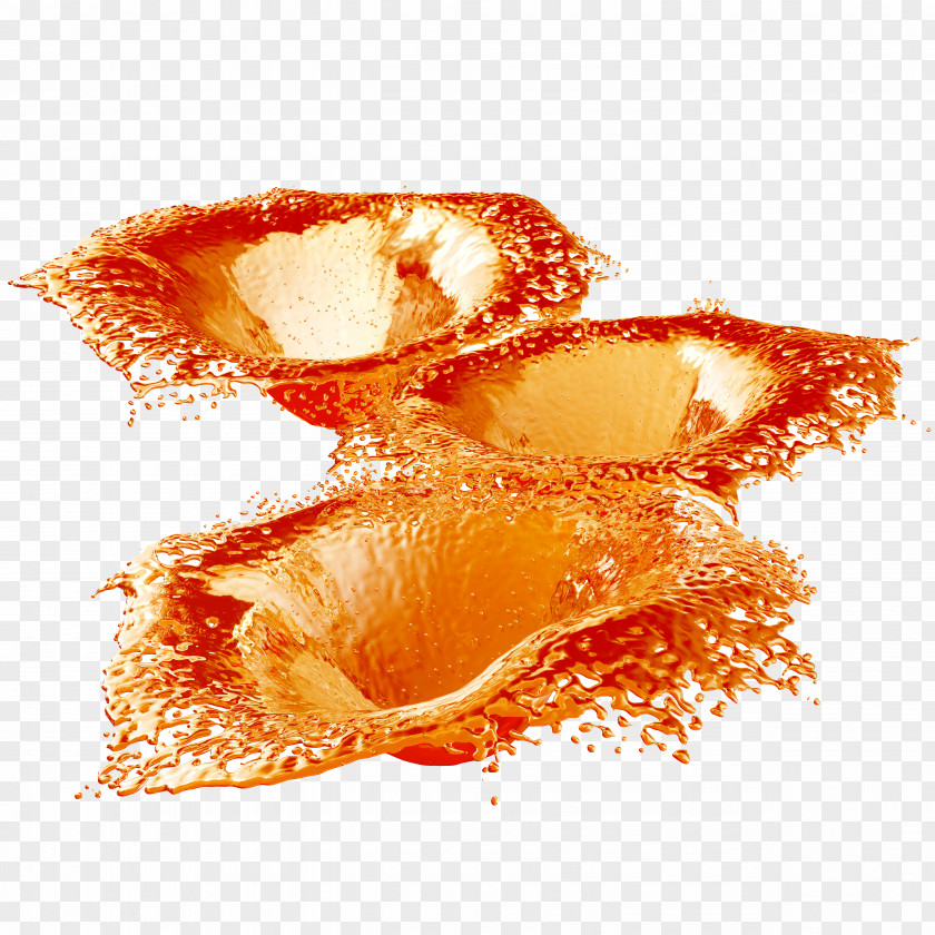 Orange Splash Water Drop PNG