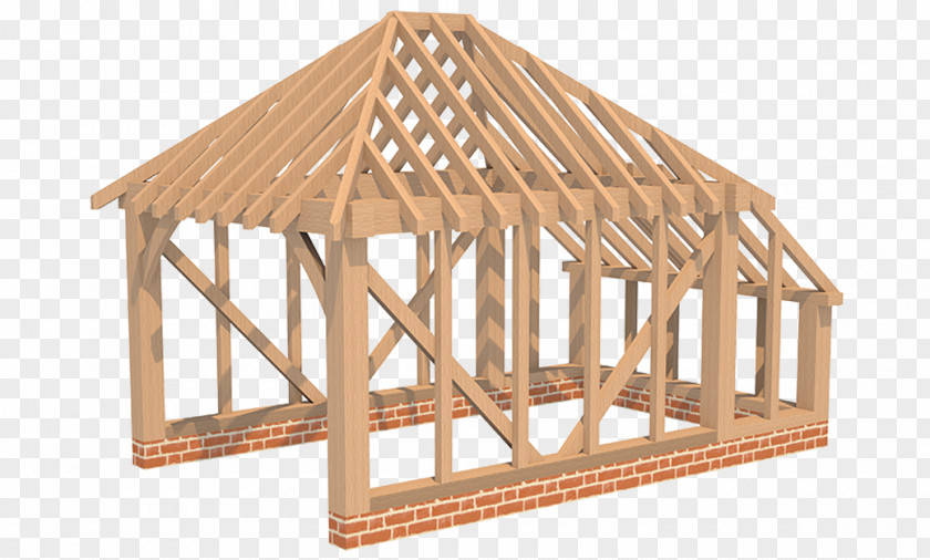 Roof Hip Timber Framing Truss PNG
