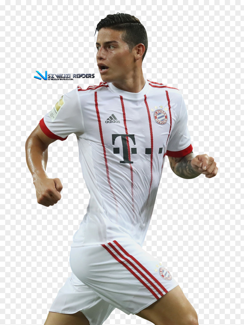 T-shirt James Rodríguez Jersey Soccer Player FC Bayern Munich PNG