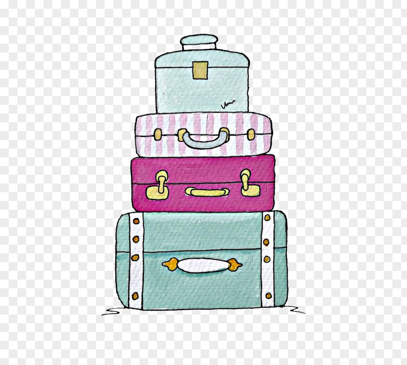 Laminated Luggage Suitcase Drawing Baggage Trunk Clip Art PNG