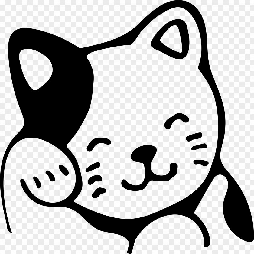 Line Art Cat Kitten Clip PNG