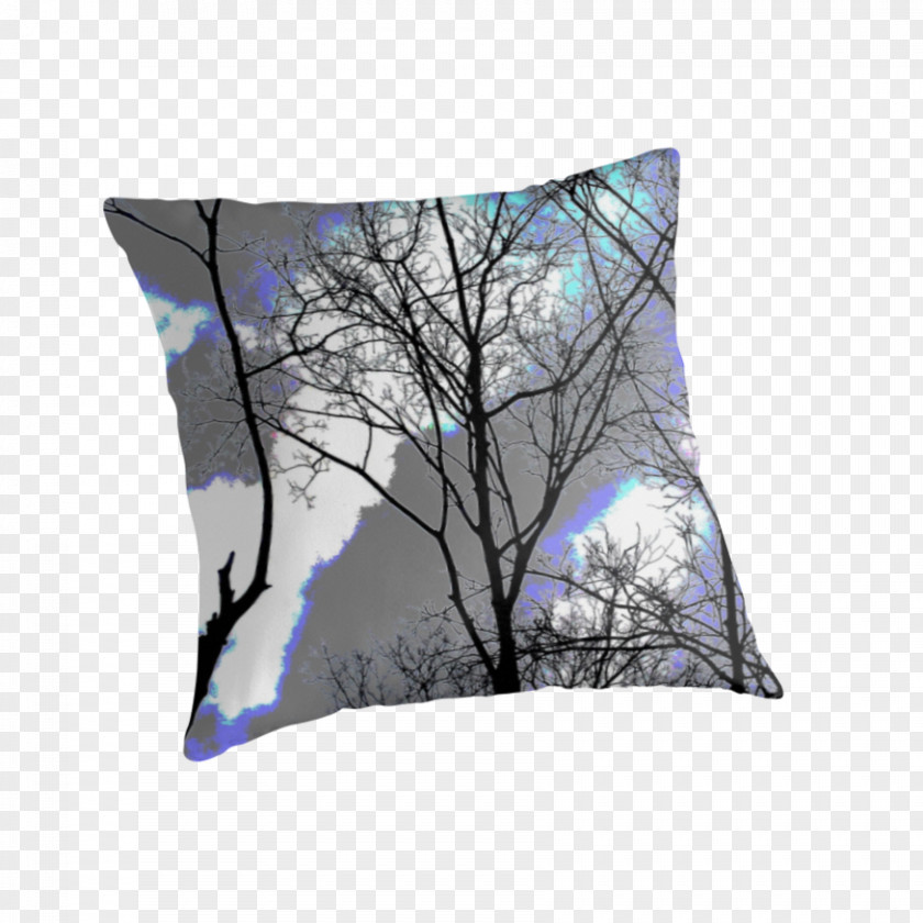 Tree Sillhouette Throw Pillows Cushion PNG