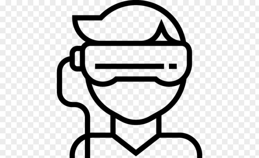 Augmented Reality Video Game Black & White PNG