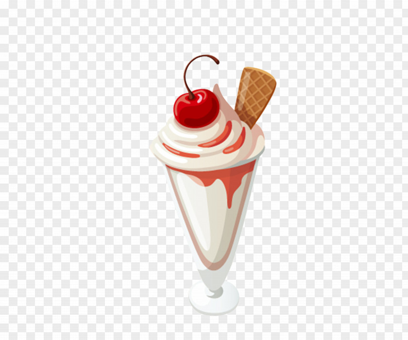 Ice Cream Cartoon Cone Milkshake Sundae Gelato PNG
