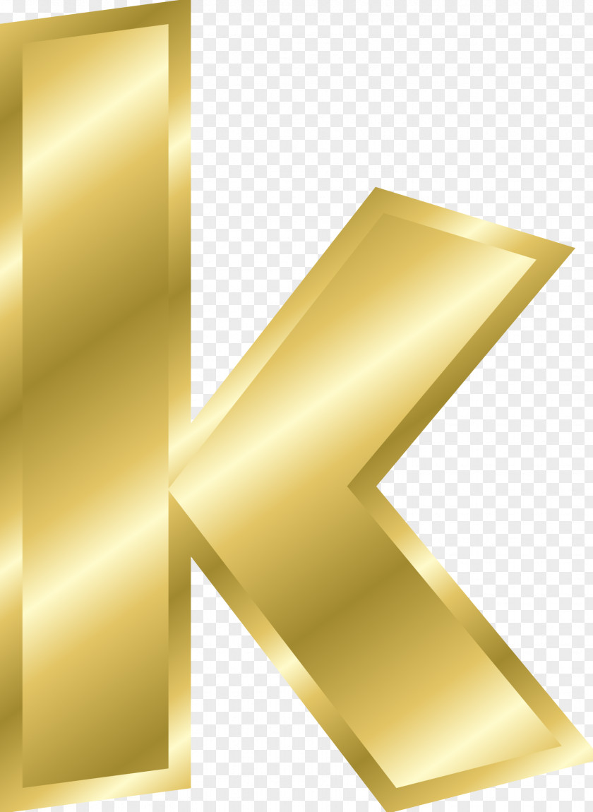 Letters Letter Case Alphabet K Gold PNG