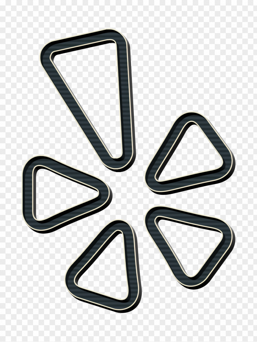 Metal Triangle Social Media Icon PNG