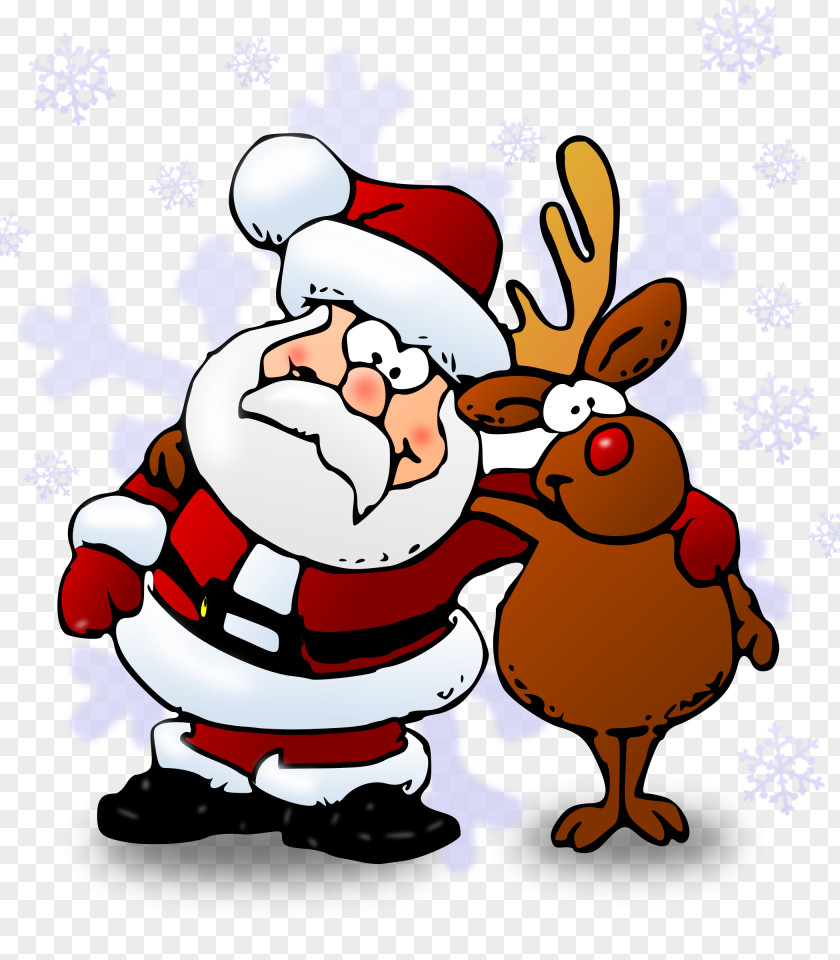 Santa Sleigh Rudolph Claus Reindeer North Pole Clip Art PNG