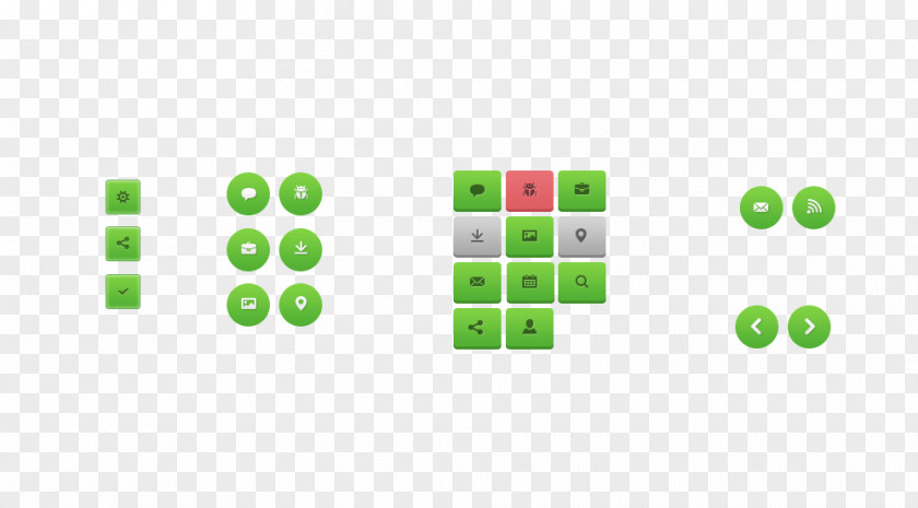 Small Green Button Logo Brand Font PNG