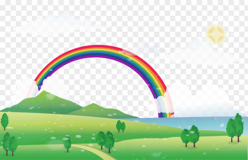 Vector Rainbow Illustration PNG