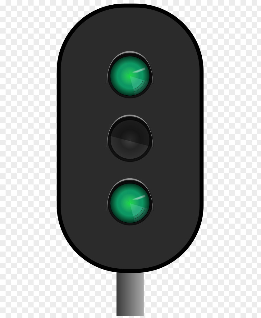 Railway Signal Traffic Light Green Technology PNG