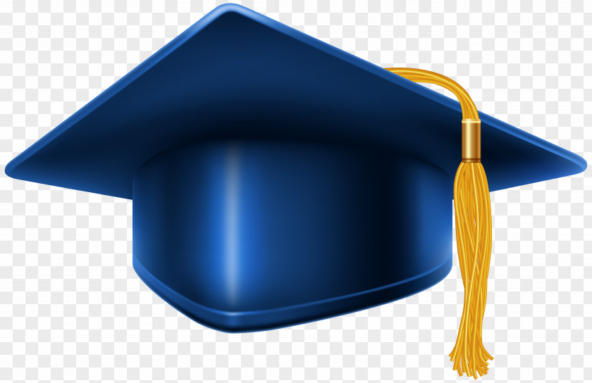 Blue Graduation Cap Clip Art Image Square Academic Ceremony PNG