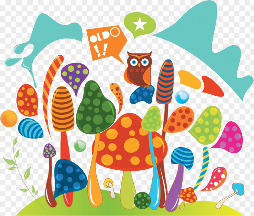 All Kinds Of Mushrooms Mushroom Drawing Illustration PNG