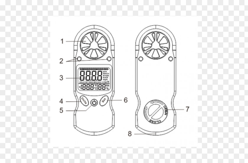 High Grade Atmospheric Anemometer Wind Speed Renewable Energy Technology PNG