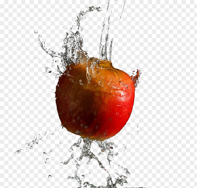 Pouring The Water Red Apple Digital Watermarking Drop PNG
