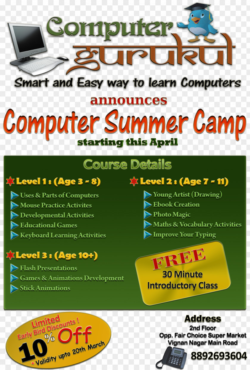 Summer Camp Computer Gurukul Mogly's Supreme Residency Layout PNG