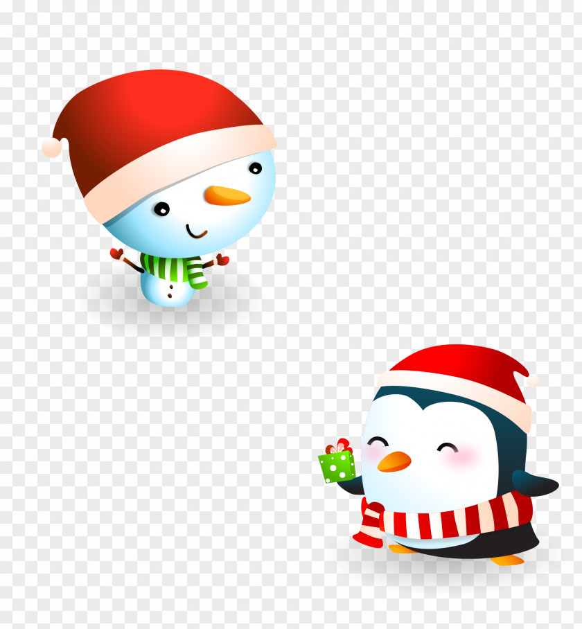 Vector Hand-drawn Cartoon Snowman Hat Christmas PNG