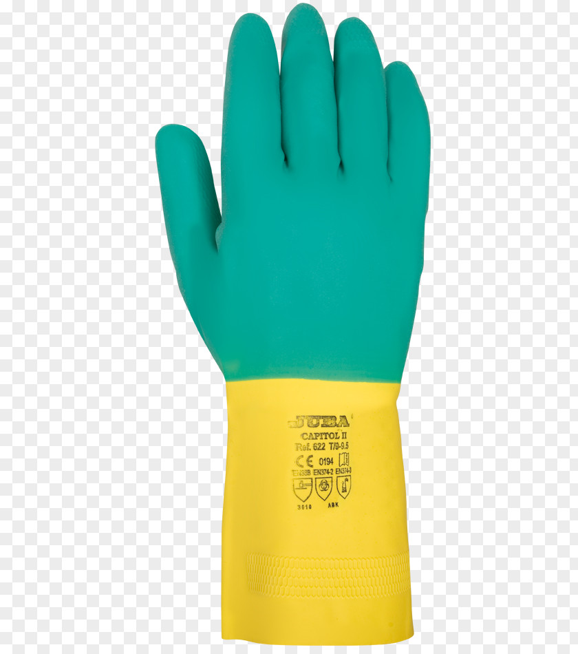 Jubah Rubber Glove Personal Protective Equipment Yellow Lining PNG