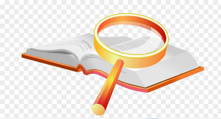 Magnifying Glass On Books Light Animation PNG