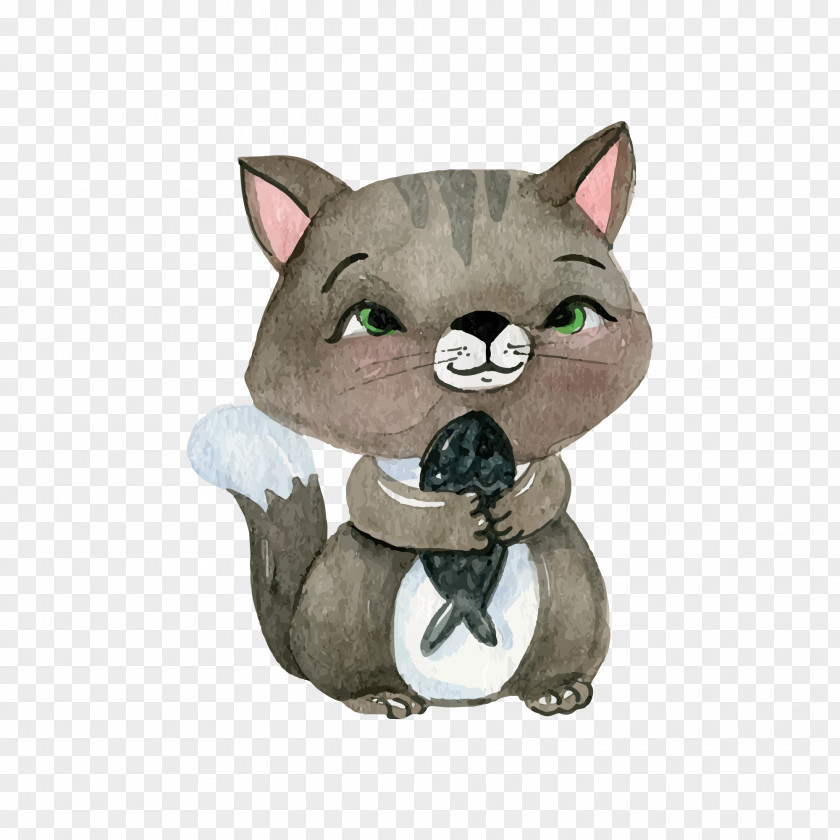 Watercolor Cat Kitten Puppy Dog PNG